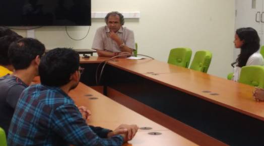 Director mentoring our Top 11 B.Tech students at IIT Madras